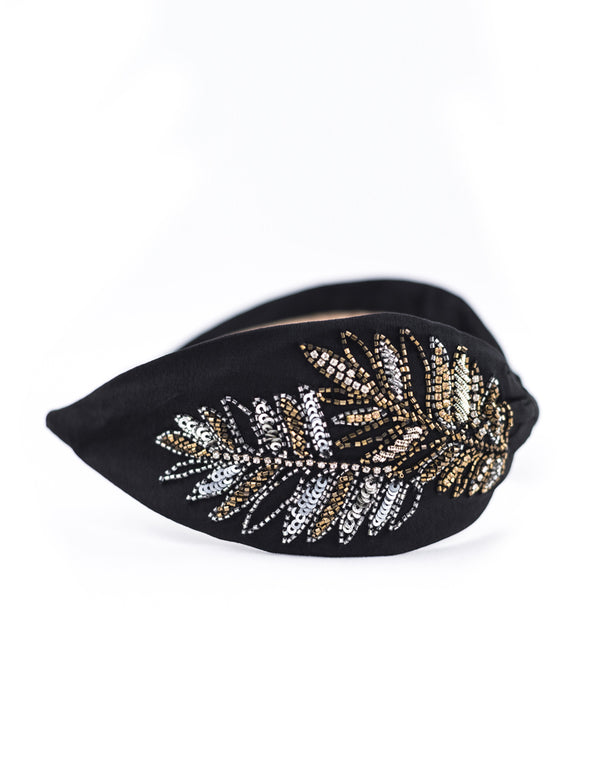 Namjosh Metallic Leaf Headband