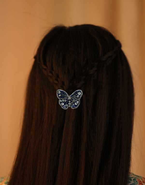 namjosh Navy Butterfly Clip (Mini)