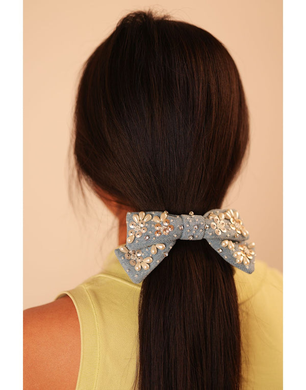namjosh Pearl O' Denim Bow