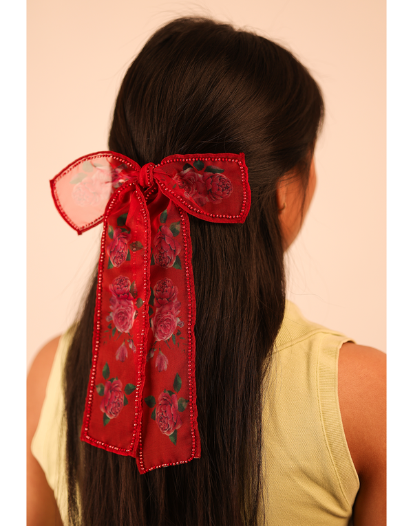 namjosh Red Sheer Bow