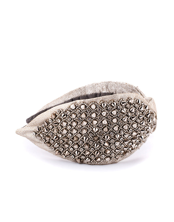 Namjosh Silver Studded Headband