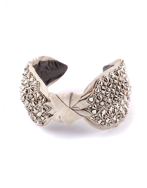 namjosh Silver Studded Headband