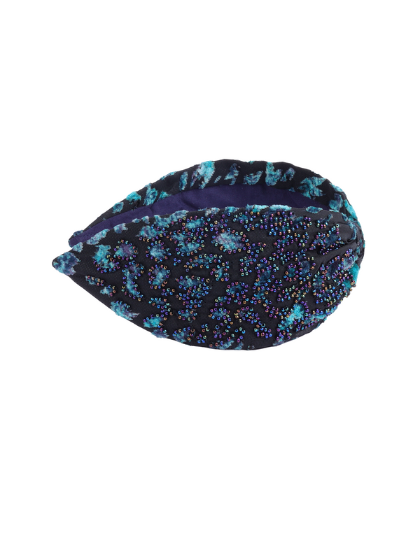 Namjosh Teal Cheetah Headband