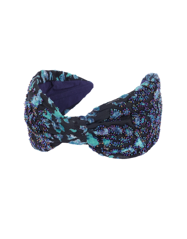 namjosh Teal Cheetah Headband