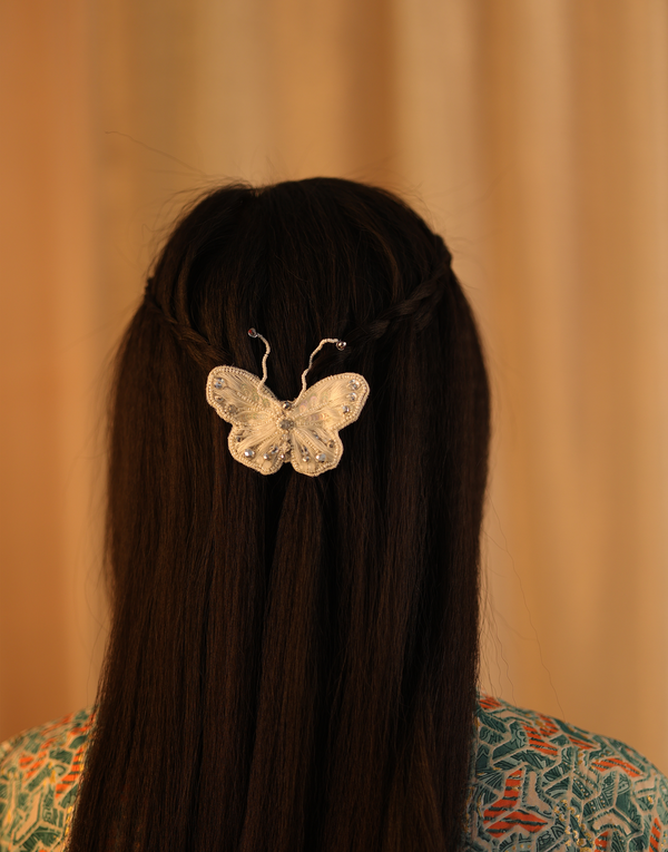 namjosh White Butterfly Clip