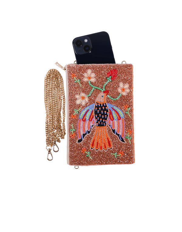 Namjosh Wings Of Peace Beaded Cross Body Bag