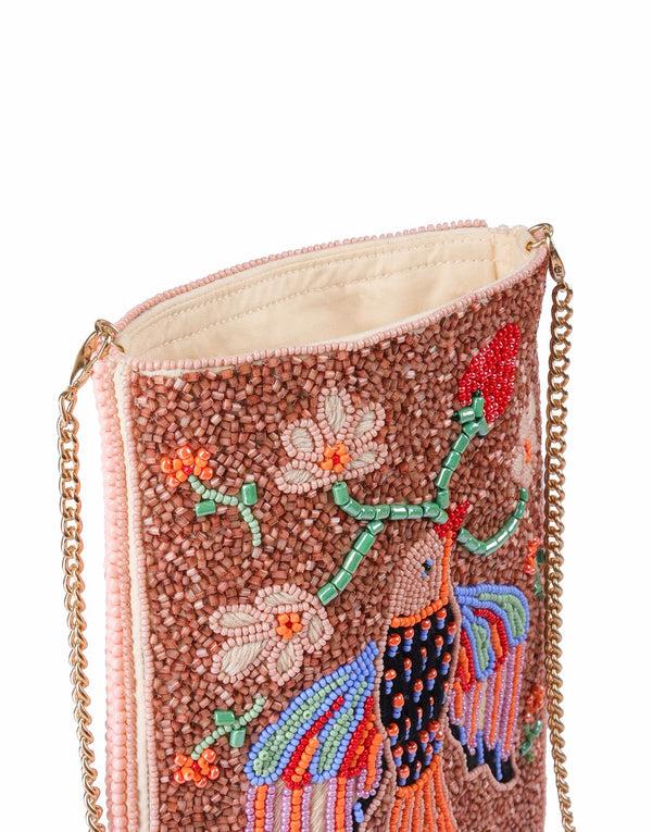 Namjosh Wings Of Peace Beaded Cross Body Bag