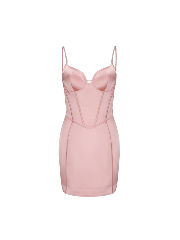 nana jacqueline Anastasia Diamond Slip Dress (Pink) (Final Sale)