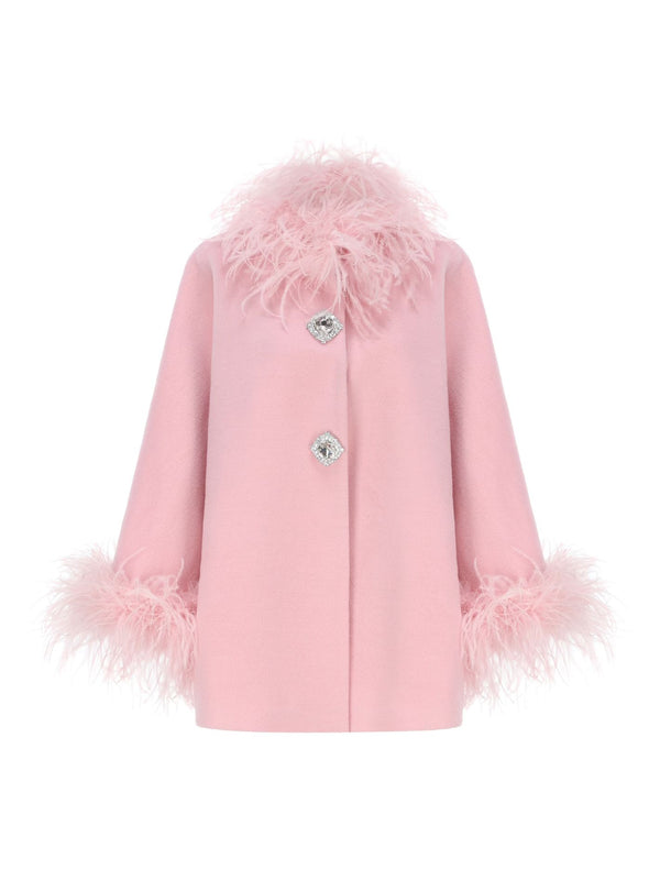 nana jacqueline Angelica Feather Coat (Pink) (Final Sale)