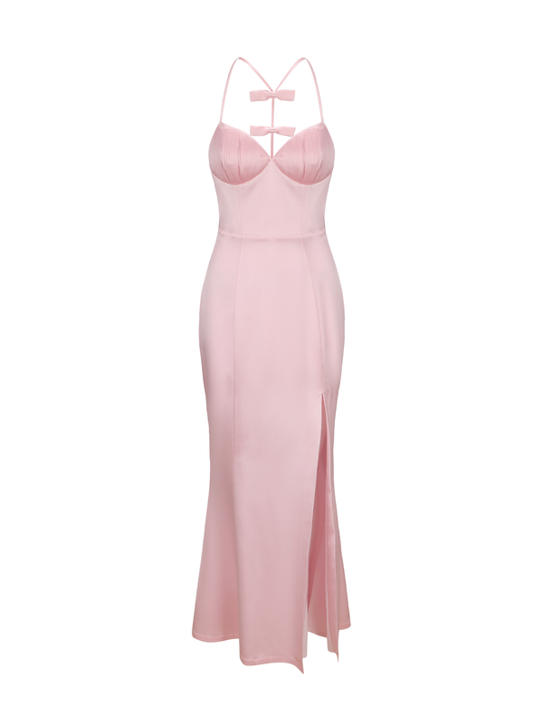 nana jacqueline Angelique Bow Dress (Pink) (Final Sale)