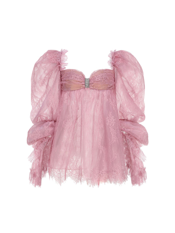 nana jacqueline Bianca Lace Dress (Pink/Purple) (Final Sale)