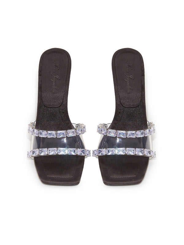Nana Jacqueline Cassandra Diamond Heels (Black) (Final Sale)