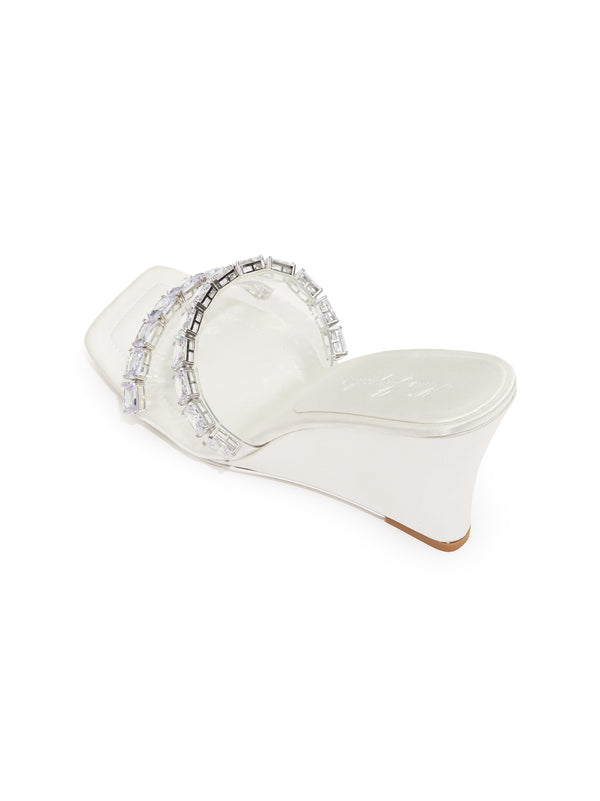 Nana Jacqueline Cassandra Diamond Heels (White) (Final Sale)