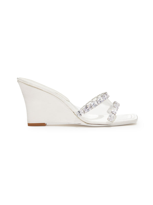 Nana Jacqueline Cassandra Diamond Heels (White) (Final Sale)