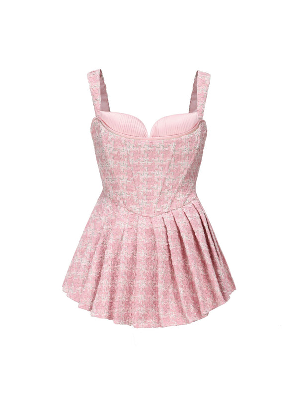 nana jacqueline Chelsea Tweed Dress (Pink) (Final Sale)