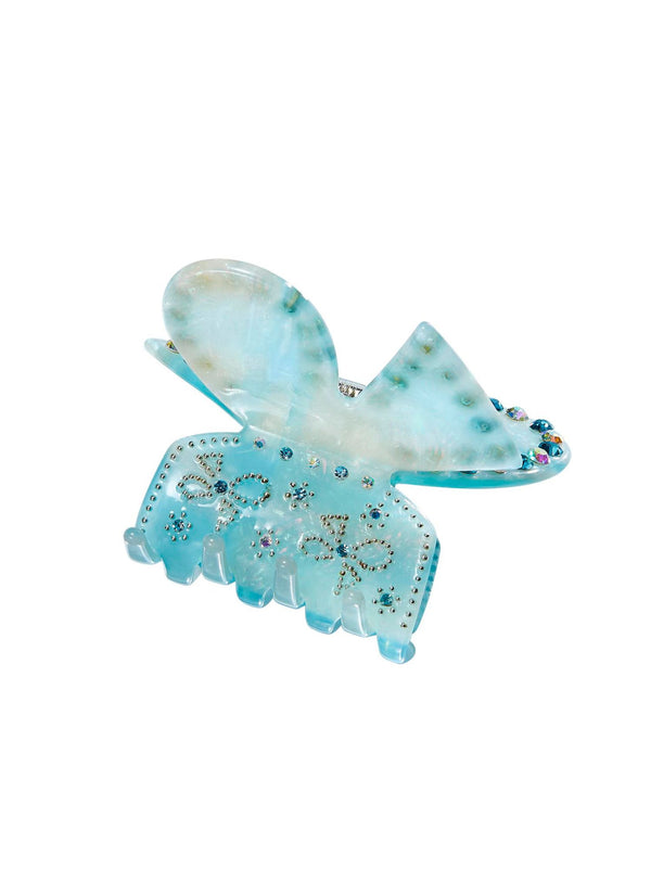 Nana Jacqueline Chloe Crystal Butterfly Claw Clip (Blue)