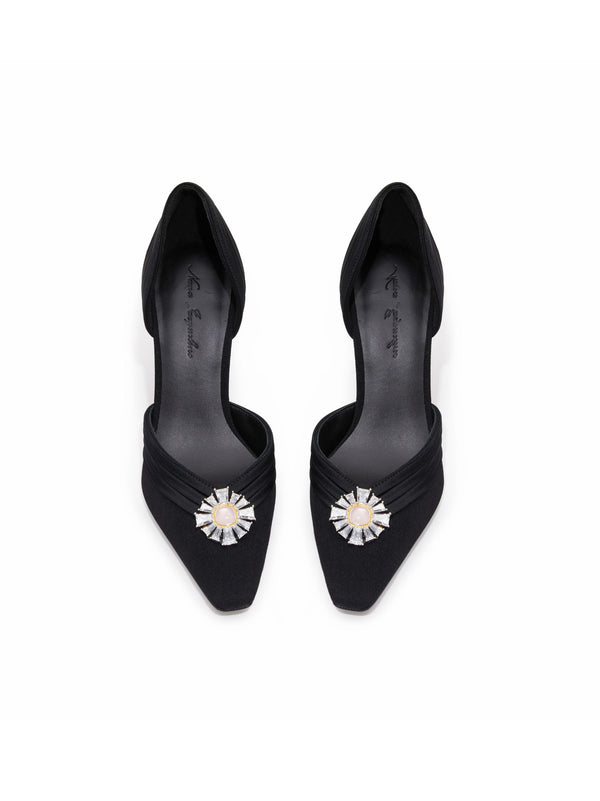 Nana Jacqueline Diana Diamond Heels (Black) (Final Sale)