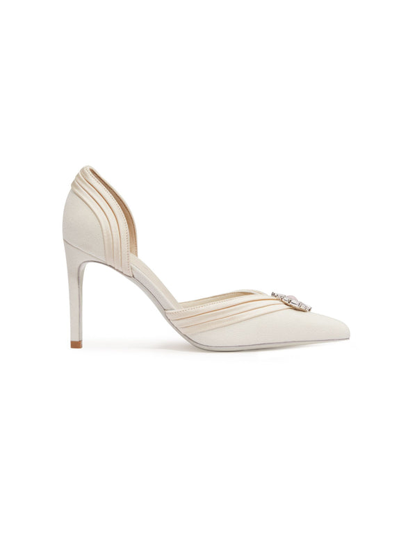 Nana Jacqueline Diana Diamond Heels (White) (Final Sale)