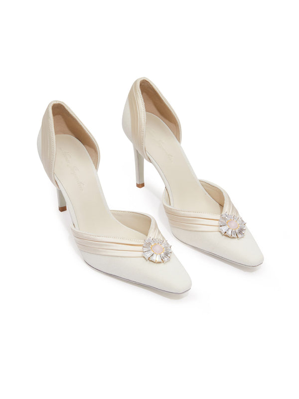 nana jacqueline Diana Diamond Heels (White) (Final Sale)