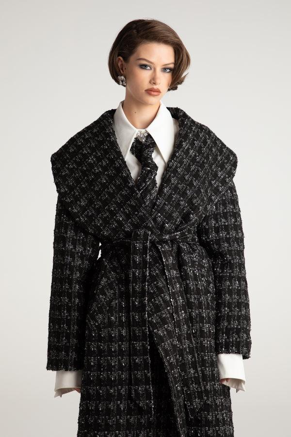 Nana Jacqueline Emmeline Lapel Coat (Black) (Final Sale)