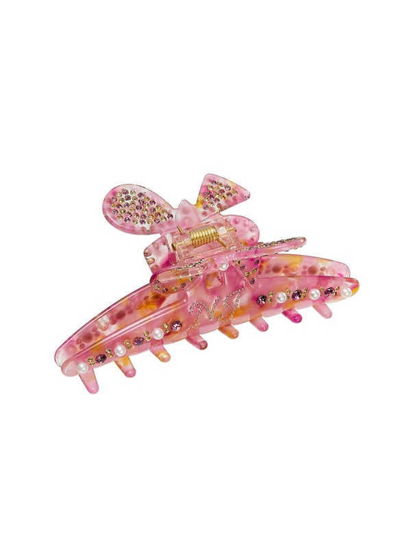 Nana Jacqueline Lola Butterly Crystal Claw Clip (Purple) (Final Sale)