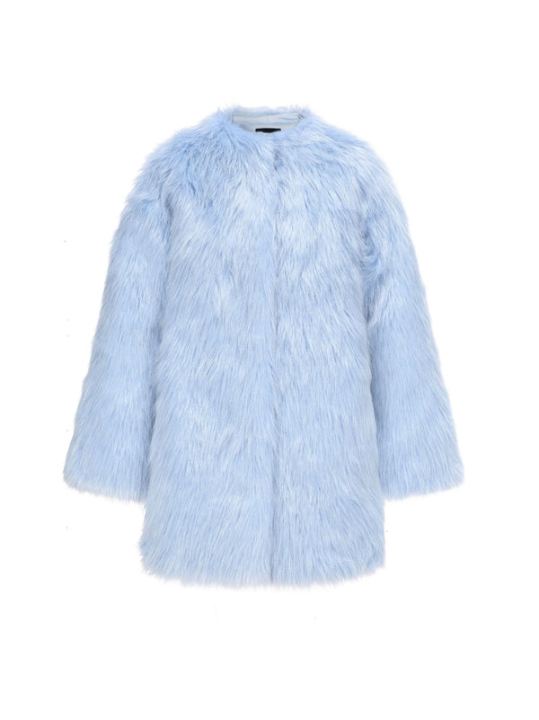 nana jacqueline Adeline Fur Coat (Blue) (Final Sale)