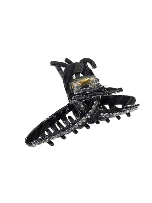 Nana Jacqueline Adriana Crystal Claw Clip (Black)