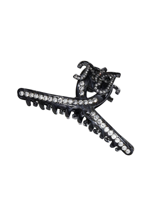 nana jacqueline Adriana Crystal Claw Clip (Black)