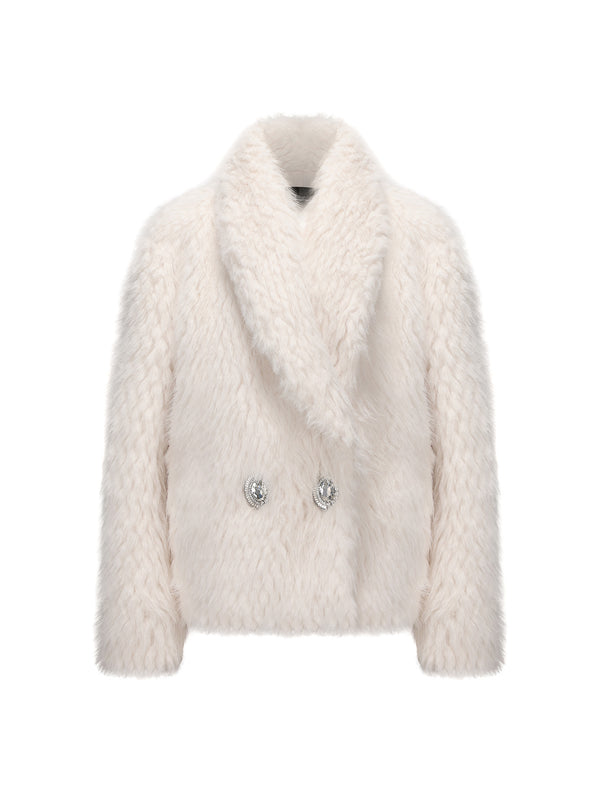 nana jacqueline Alyssa Fur Coat (White)