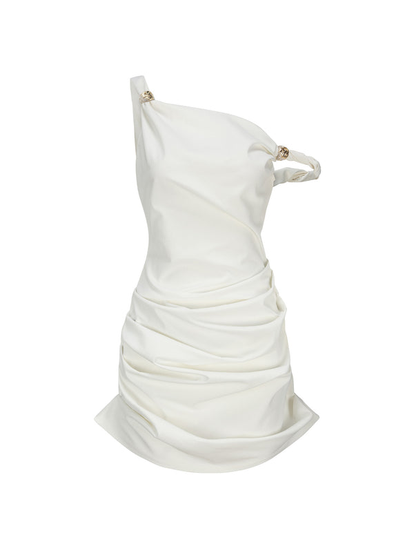 nana jacqueline Andrea Dress (White) (Final Sale)