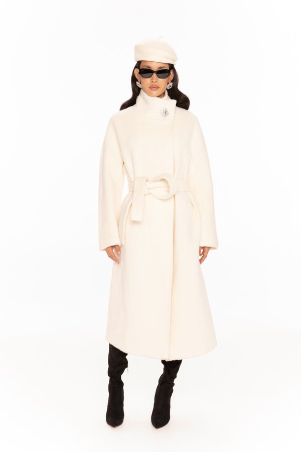 Nana Jacqueline Audrey Long Coat (Off-white)