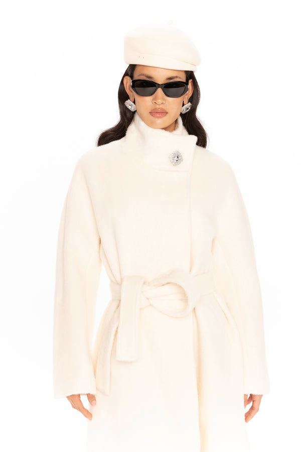 Nana Jacqueline Audrey Long Coat (Off-white)