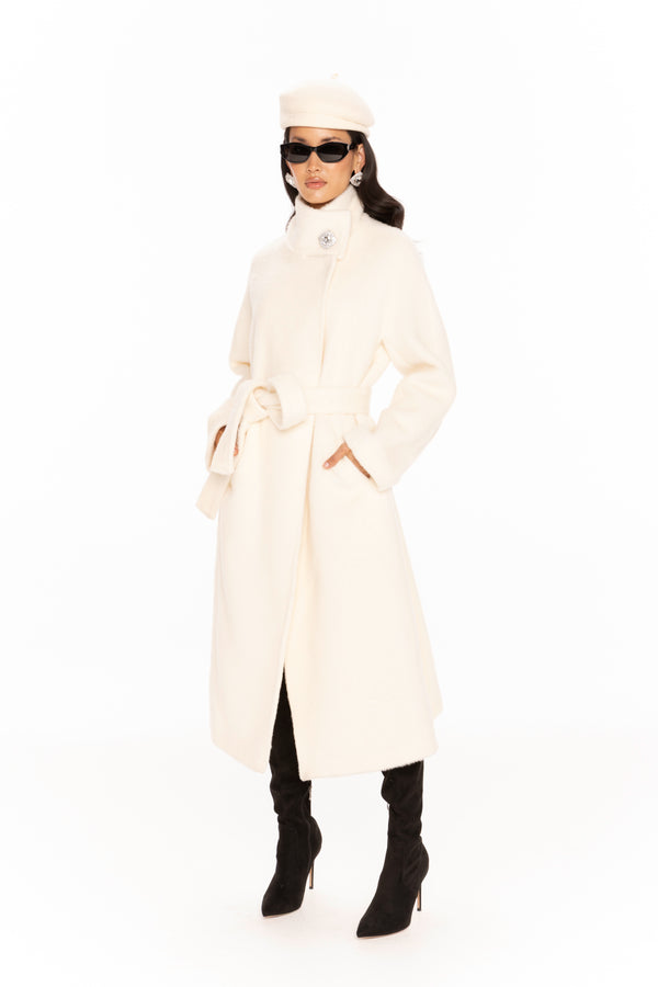 Nana Jacqueline Audrey Long Coat (Off-white)