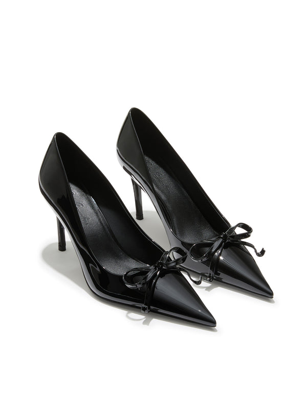 nana jacqueline Audrina Bow Heels (Black) (Final Sale)