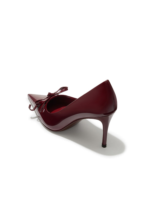 Nana Jacqueline Audrina Bow Heels (Red) (Final Sale)