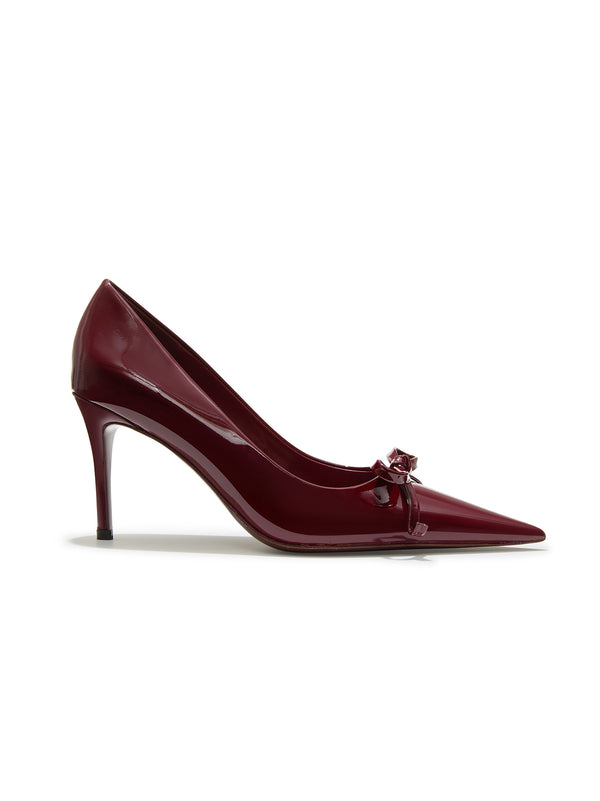 Nana Jacqueline Audrina Bow Heels (Red) (Final Sale)