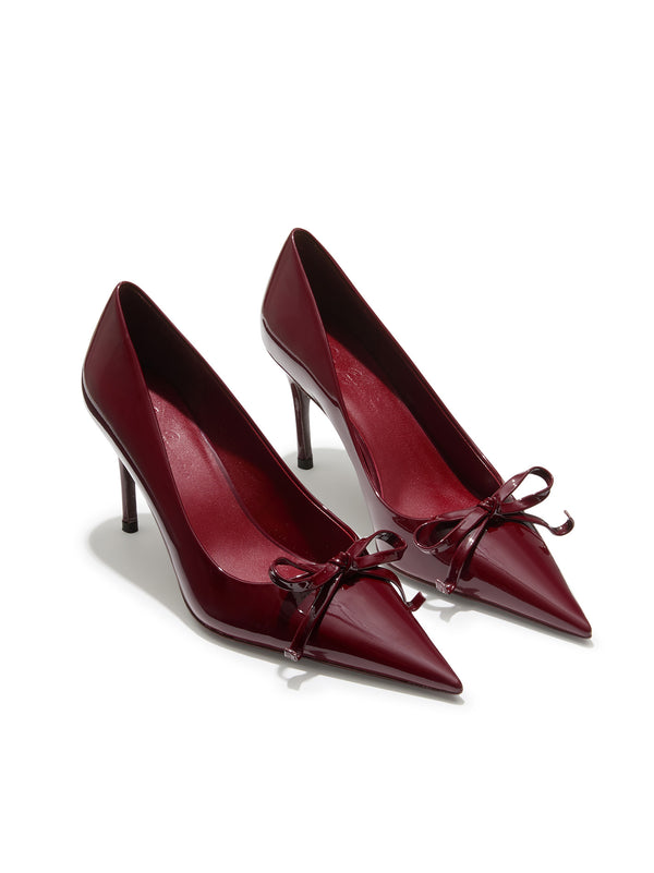 nana jacqueline Audrina Bow Heels (Red) (Final Sale)