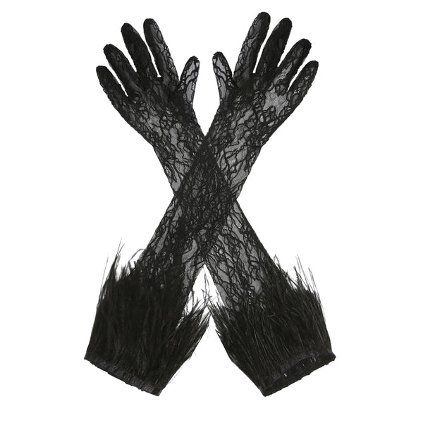 nana jacqueline Black Lavine Gloves (Final Sale)