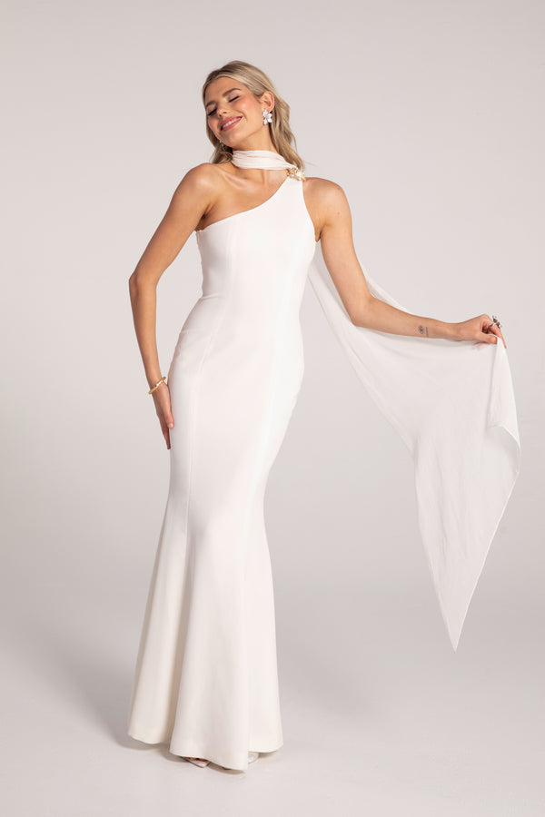 Nana Jacqueline Brielle Dress (White) (Final Sale)