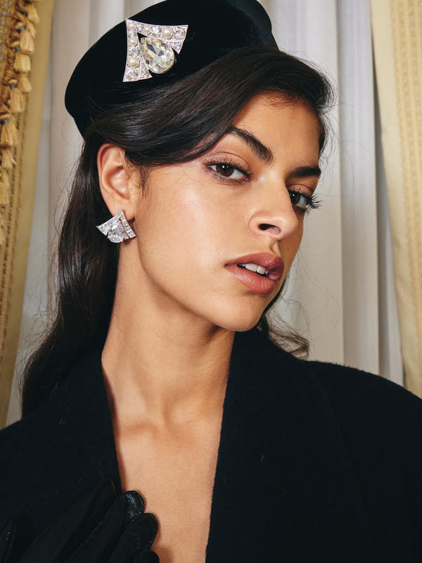 Nana Jacqueline Brigette Earrings (White) (Final Sale)