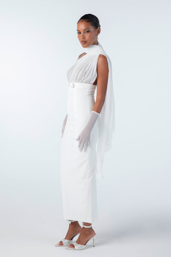 Nana Jacqueline Camella Dress (White) (Final Sale)