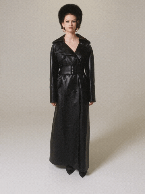Nana Jacqueline Cara Trench Coat (Black) (Final Sale)