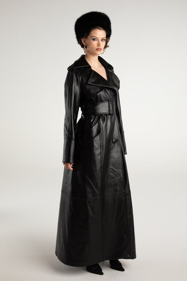 Nana Jacqueline Cara Trench Coat (Black) (Final Sale)