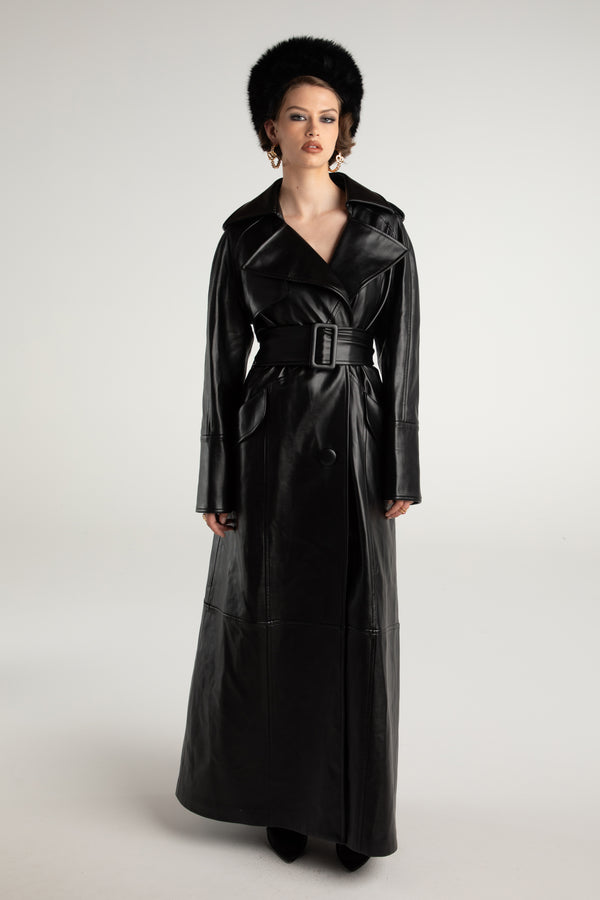 nana jacqueline Cara Trench Coat (Black) (Final Sale)