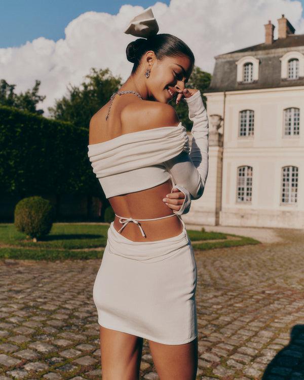 Nana Jacqueline Chantel Dress (White) (Final Sale)