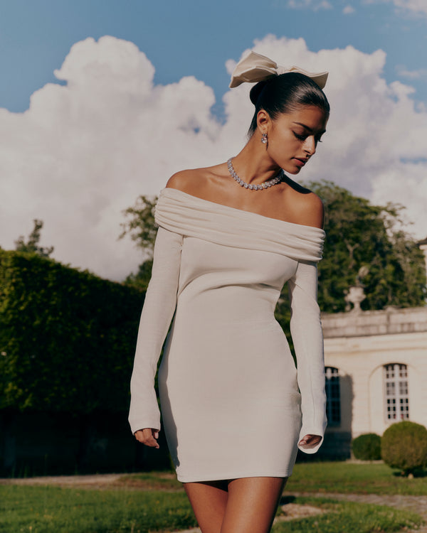 Nana Jacqueline Chantel Dress (White) (Final Sale)