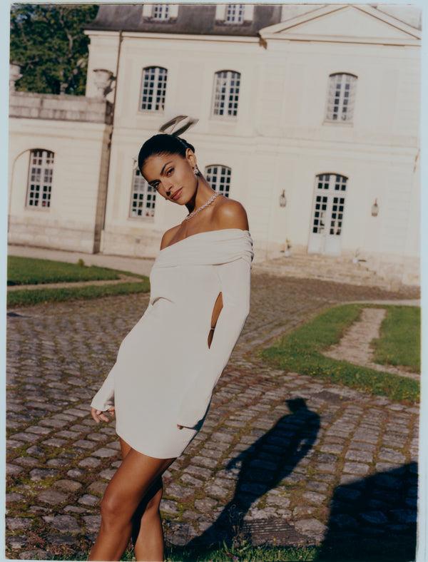 Nana Jacqueline Chantel Dress (White) (Final Sale)