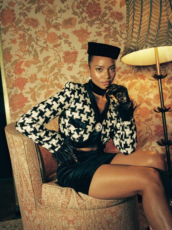 Nana Jacqueline Dahlia Feather Blazer (Final Sale)