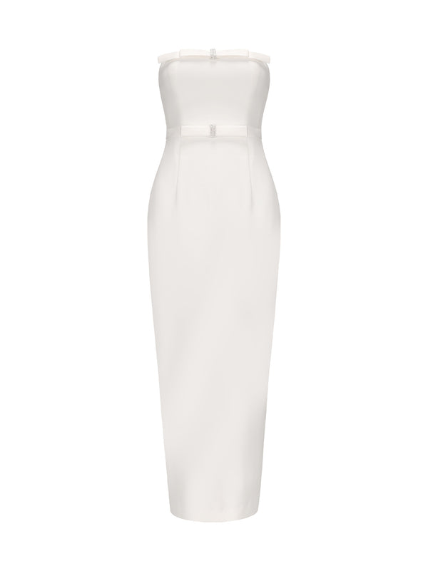 nana jacqueline Demi Bow Dress (White)