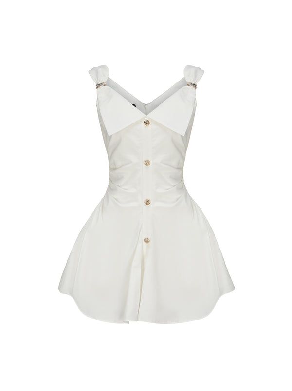 nana jacqueline Denise Dress (White) (Final Sale)